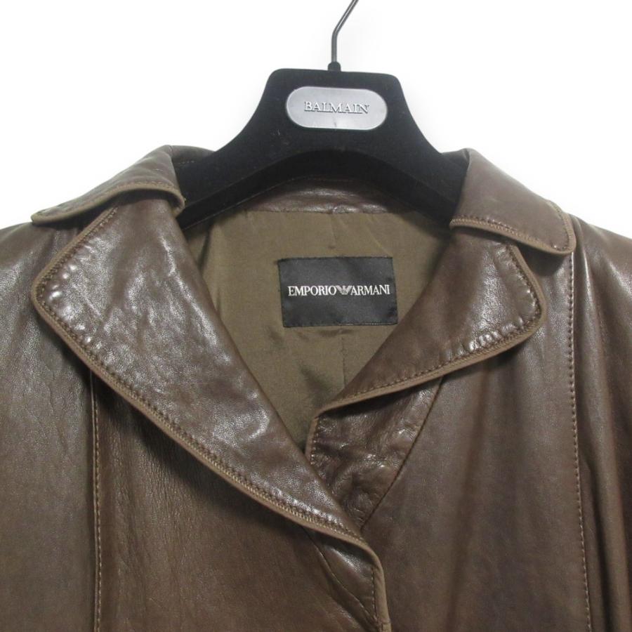 EMPORIO ARMANI 良品 エンポリオアルマーニ レザー100％ ベルテッド