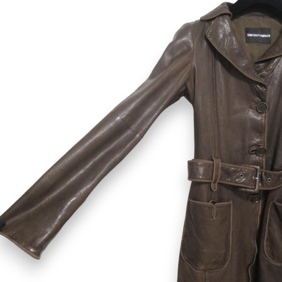 EMPORIO ARMANI 良品 エンポリオアルマーニ レザー100％ ベルテッド