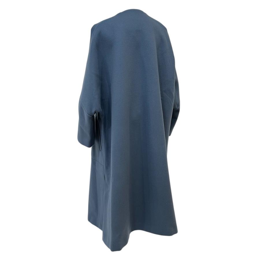 美品 20AW ebure エブール ウールボンディングコート オープンフロント 