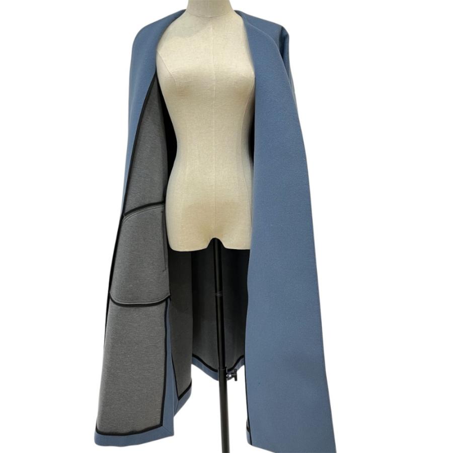 ebure 美品 20AW ebure エブール ウールボンディングコート オープン 