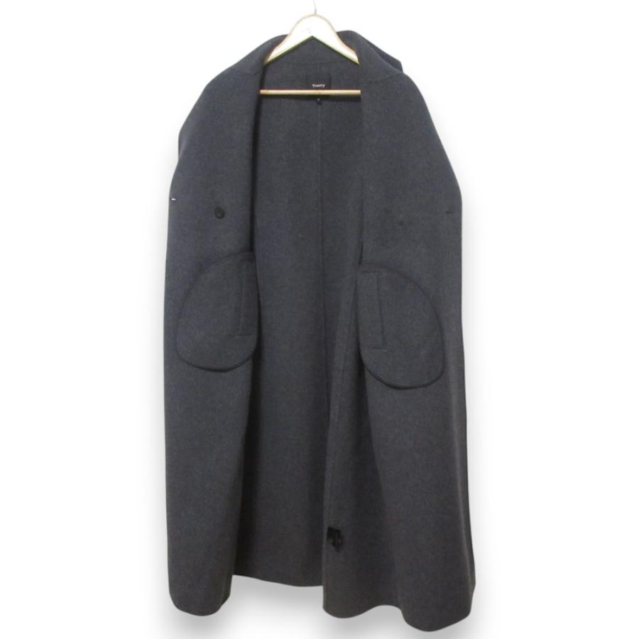 セオリー　Pure Wool Sculpted DB Coat グレー　M theory（セオリー） 美品 23AW Theory Pure Wool Sculpted DB Coat