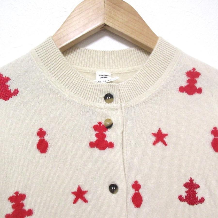 美品！エルメス　ツイルレーヌ　カシミアカーディガン　ボルドー　馬車 美品！エルメス ツイルレーヌ カシミアカーディガン ボルドー