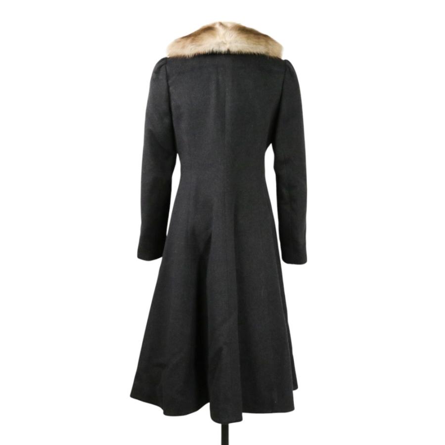 Rene（ルネ） 美品 RISSUE社生地 セーブルファーカラー Aライン 