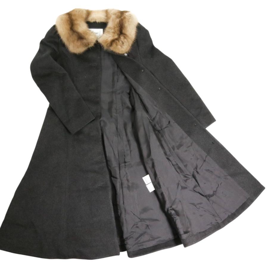Rene（ルネ） 美品 RISSUE社生地 セーブルファーカラー Aライン 