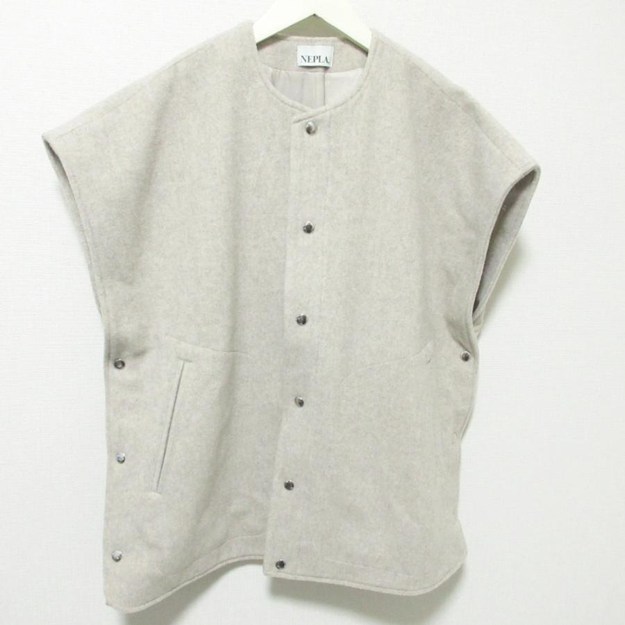 美品 NEPLA. ネプラ JERKIN VEST オーバーサイズ ジャーキンベスト ジレ サイズ1 F ベージュ メンズ レディース 古着 中古 USED 美品 NEPLA. ネプラ JERKIN VEST オーバーサイズ ジャーキン