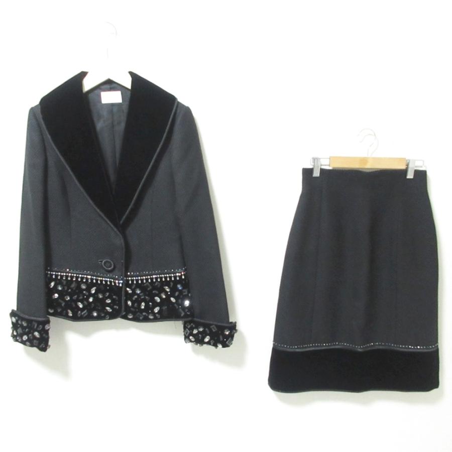 Harrods（ハロッズ） 良品 ビジュー シルクブレンド ベロア ジャケット