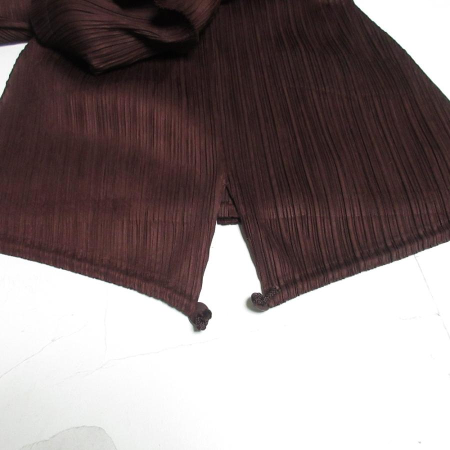 美品 PLEATS PLEASE ISSEY MIYAKE プリーツプリーズ イッセイミヤケ エコファー付き プルオーバーパーカー PP13-JA441 3 ボルドー レディース 古着 中古 USED PLEATS PLEASE（プリーツ プリーズ） 美品 PLEATS PLEASE ISSEY MIYAKE