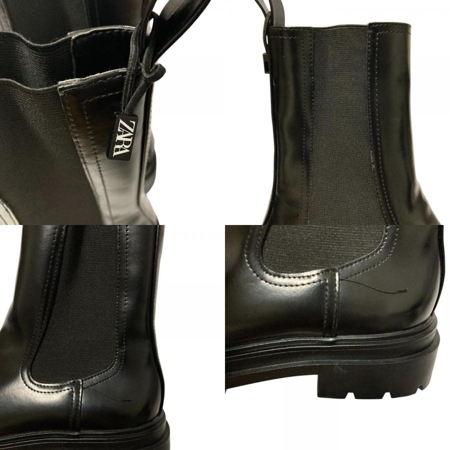 ZARA（ザラ） 美品 サイドゴアブーツ 38 24.5cm程度 ブラック