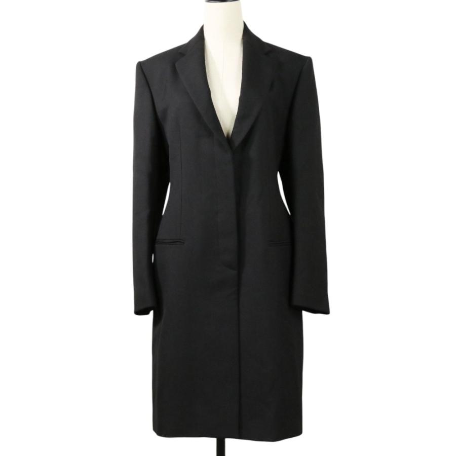 ALAIA（アライア） 美品 ダブルギャバジン ウール ロングチェスター 