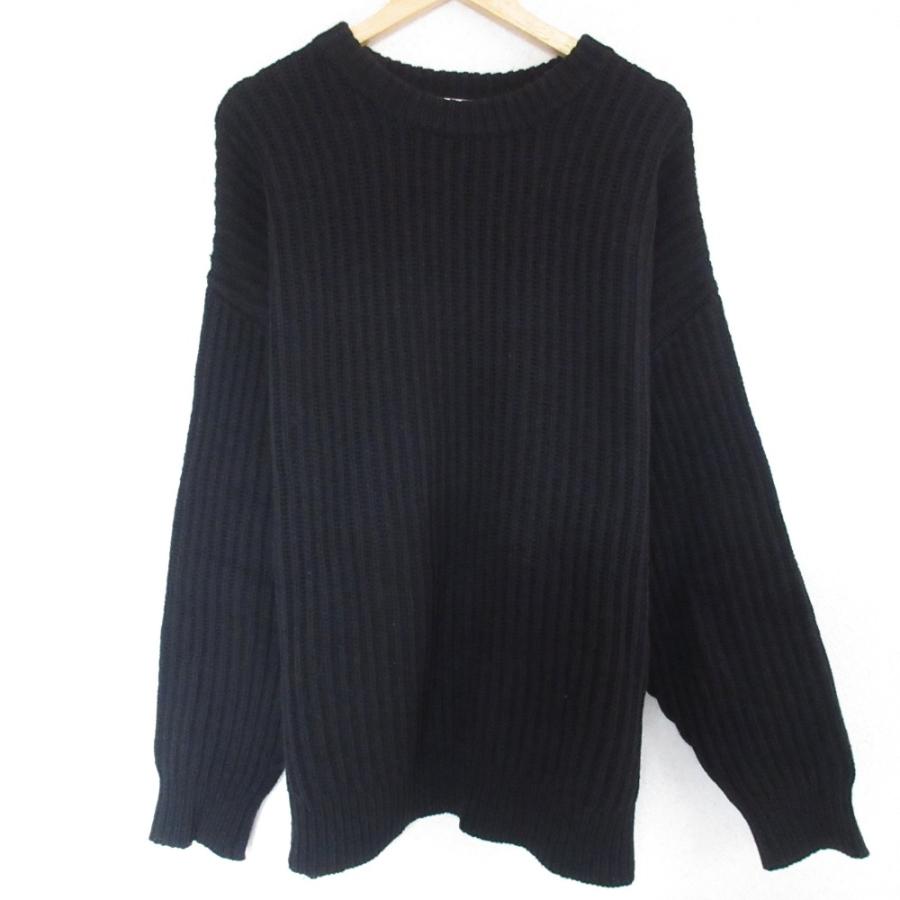 美品 CLANE HOMME クラネオム 長袖 ジップニットトップス オーバーサイズセーター 27106-0911 サイズ2 ブラック メンズ 古着 中古 USED CLANE（クラネ） 美品 CLANE HOMME クラネオム 長袖 ジップニット