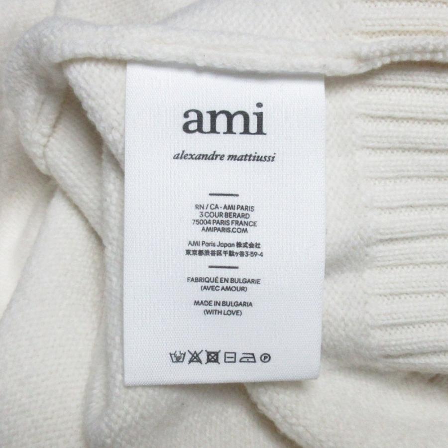 美品 AMI PARIS アミパリス ハートロゴインターシャ オーバーサイズ
