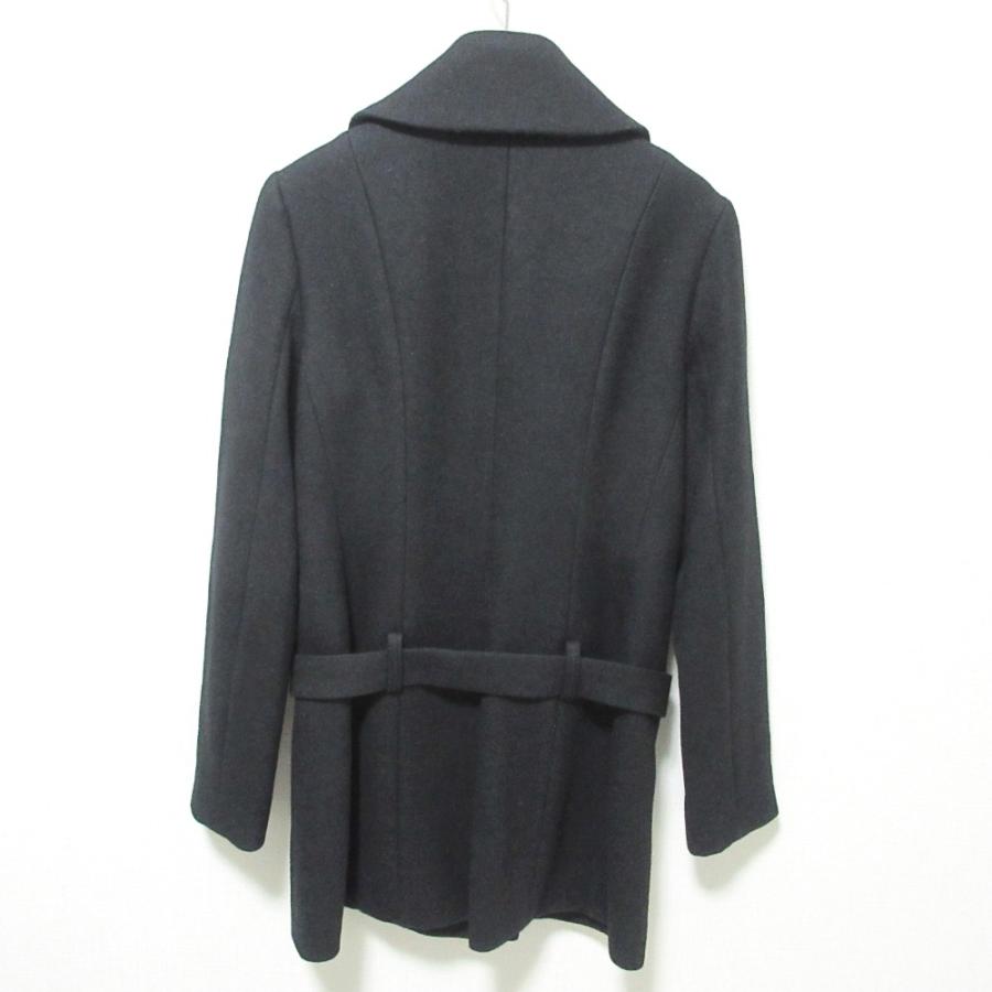 theory（セオリー） 美品 ダブルブレスト ベルテッドコート 2 ブラック 