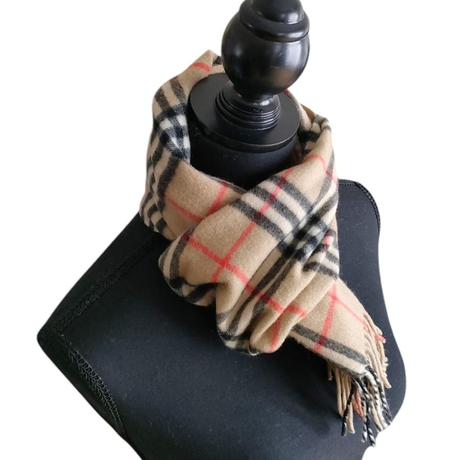 BURBERRY 美品 バーバリー ヴィンテージ カシミヤ100％ ノバチェック柄  