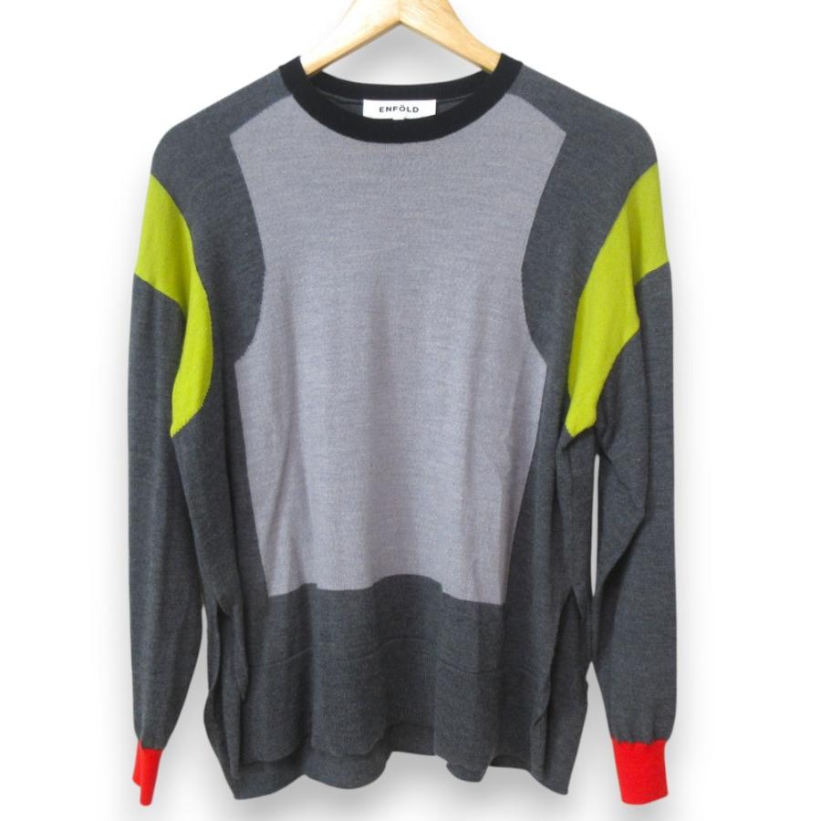 ENFOLD（エンフォルド） 美品 23AW ENFOLD PANEL PULLOVER ウール100