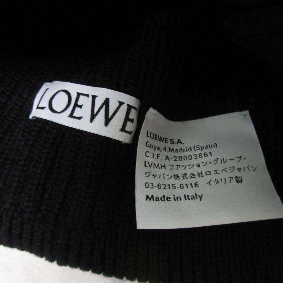 LOEWE（ロエベ） 新品同様 ウール100％ ロゴ刺繍 ビーニーキャップ