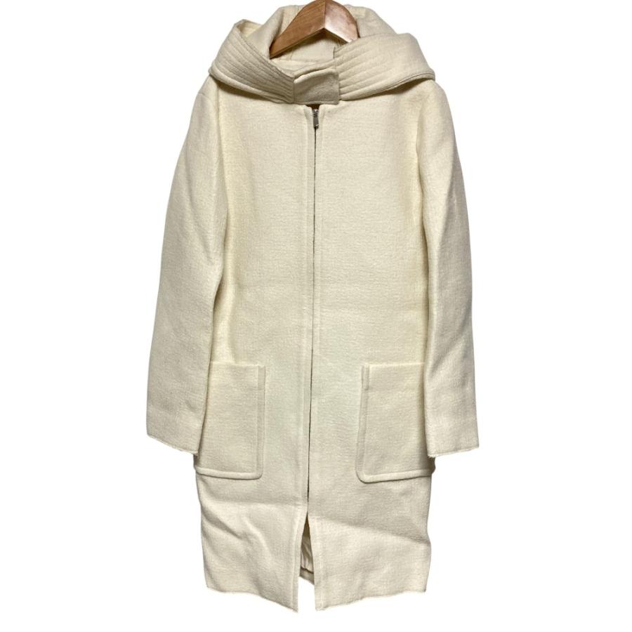 LE CIEL BLEU グレー フード付きロングコート LE CIEL BLEU（ルシェルブルー）の「フードオーバーコート / Hooded