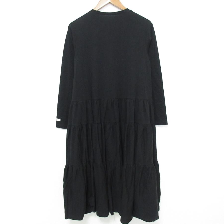 Yori 美品 ヨリ ロングスリーブ ティアードカットソーワンピース 