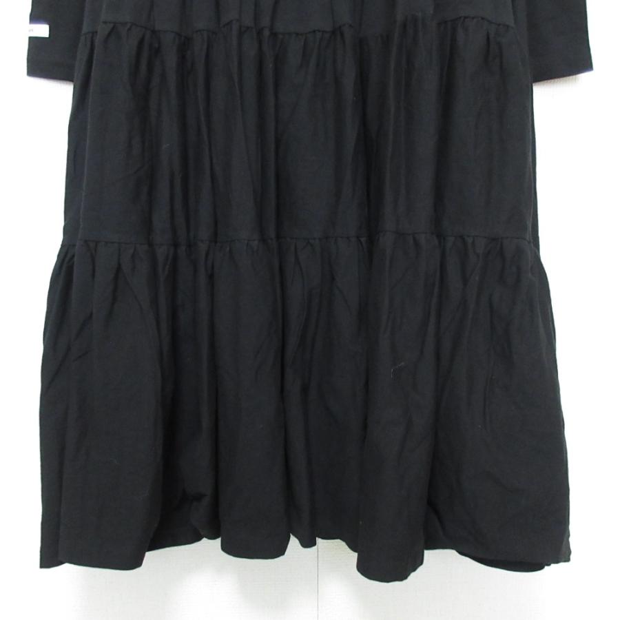 Yori 美品 ヨリ ロングスリーブ ティアードカットソーワンピース