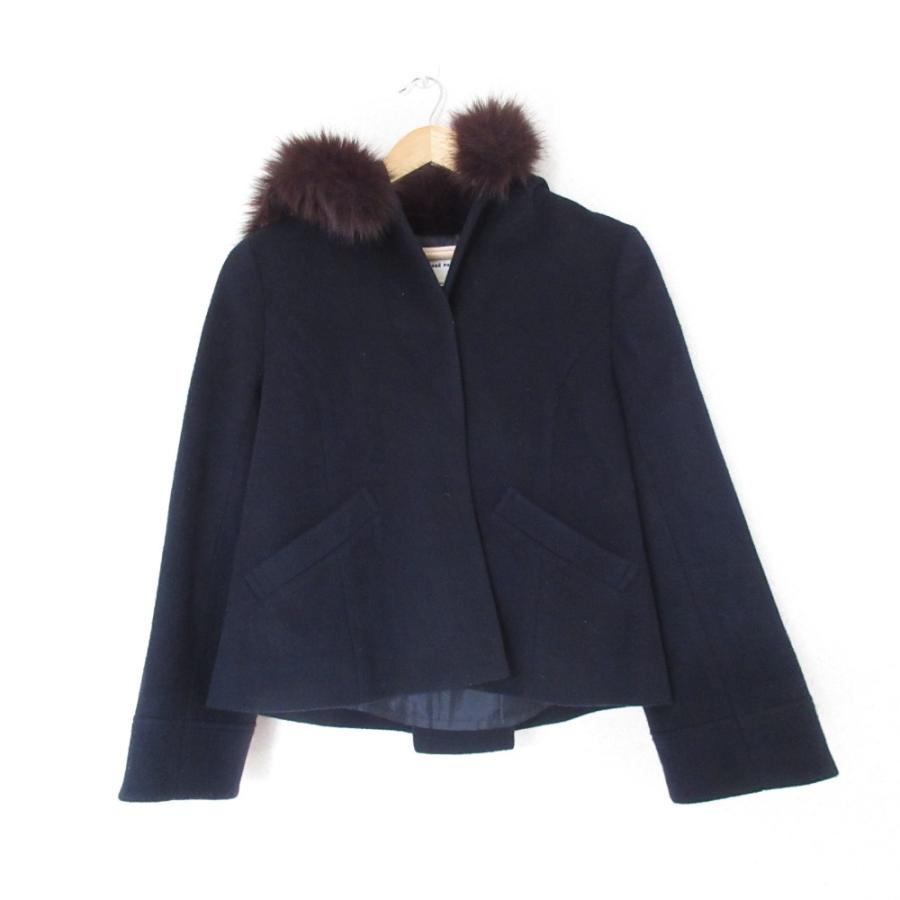 LAISSE PASSE（レッセパッセ） 美品 フードファーショートコート 