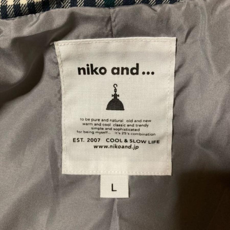 未使用 niko and... ニコアンド アソート チェック ステンカラーコート 