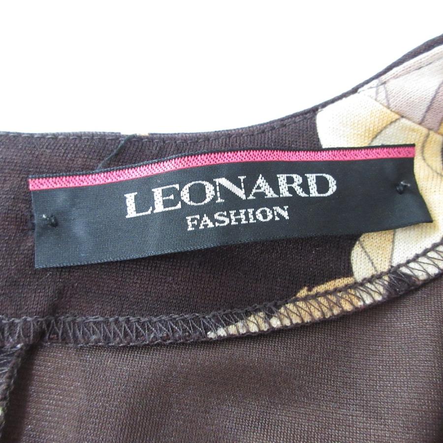LEONARD（レオナール） 良品 フラワープリント ウール 七分袖 ひざ丈