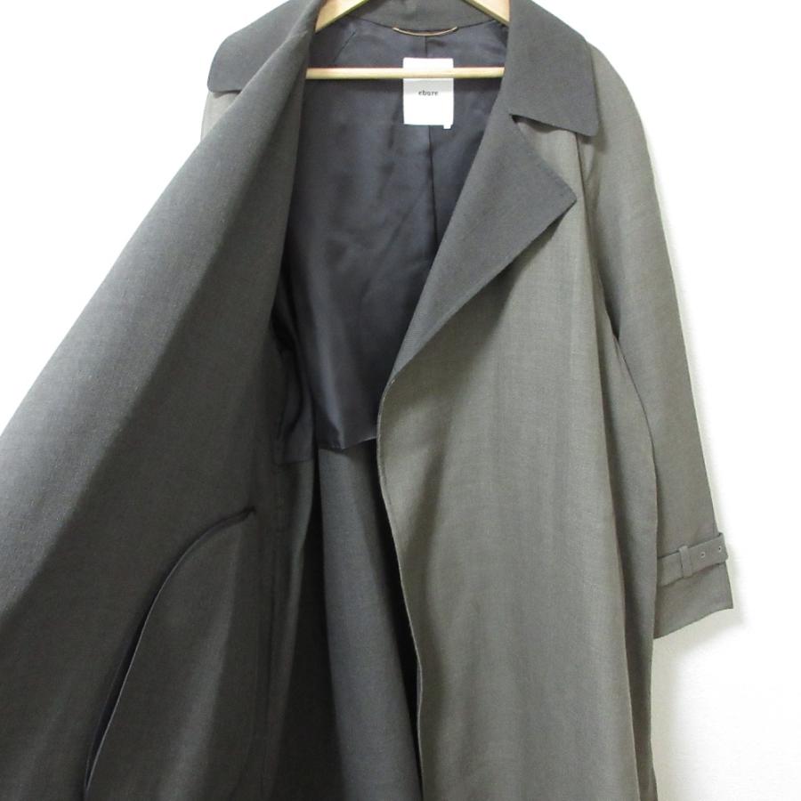 ebure エブール ステンカラーコート M グレー 【古着】【中古】【送料  