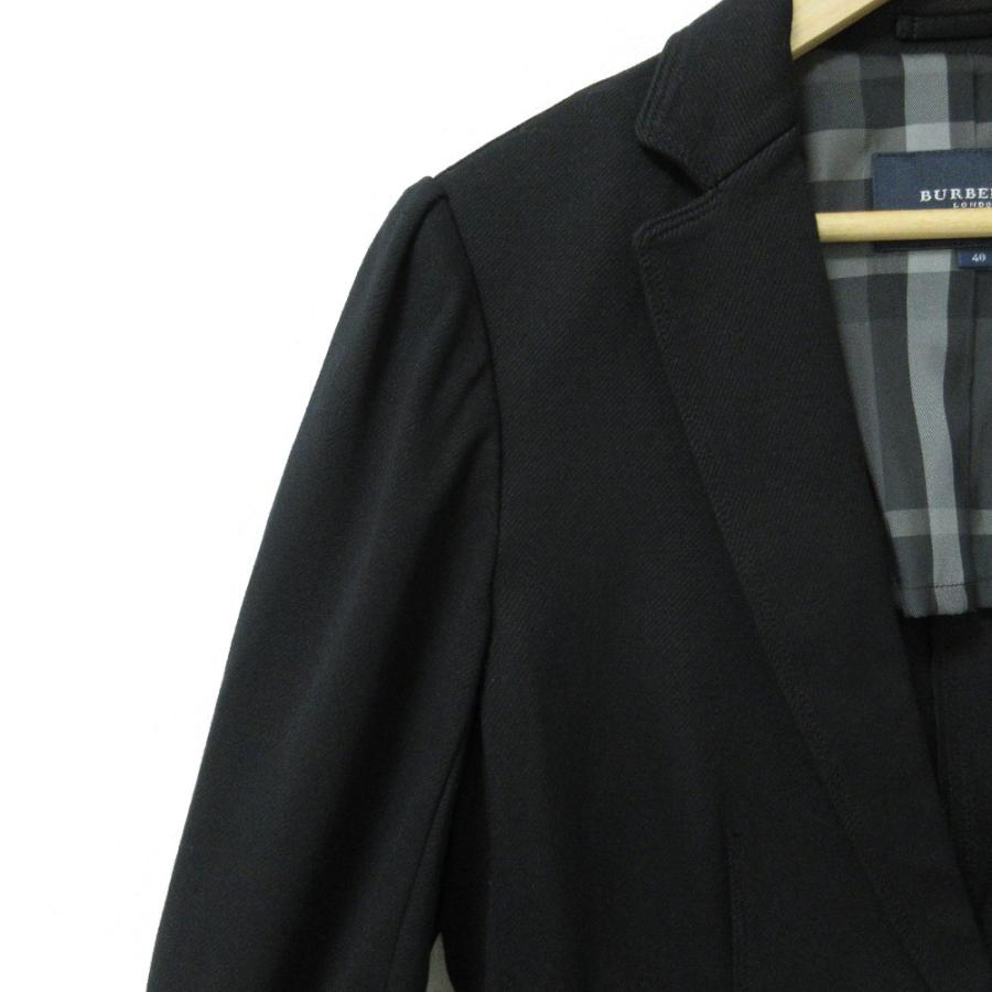 レディース 美品＊Burberry London＊シングル レディース・ハーフコート黒