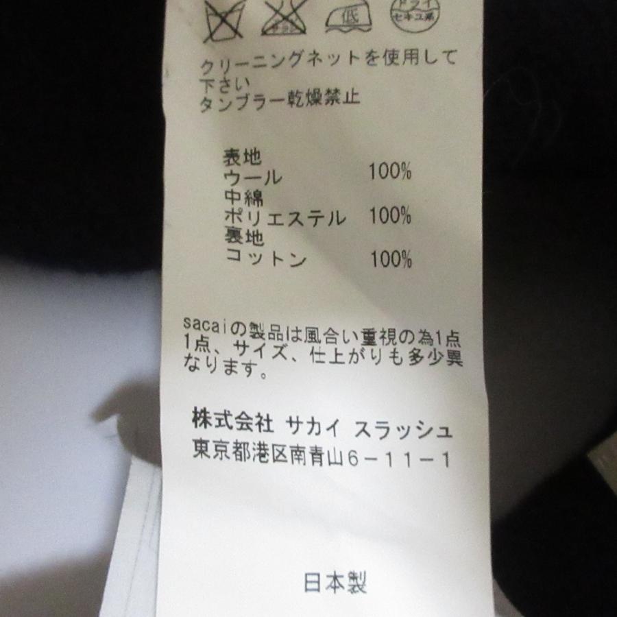 sacai 美品 サカイ サイドジップマルチエンブロイダリーニット モック  