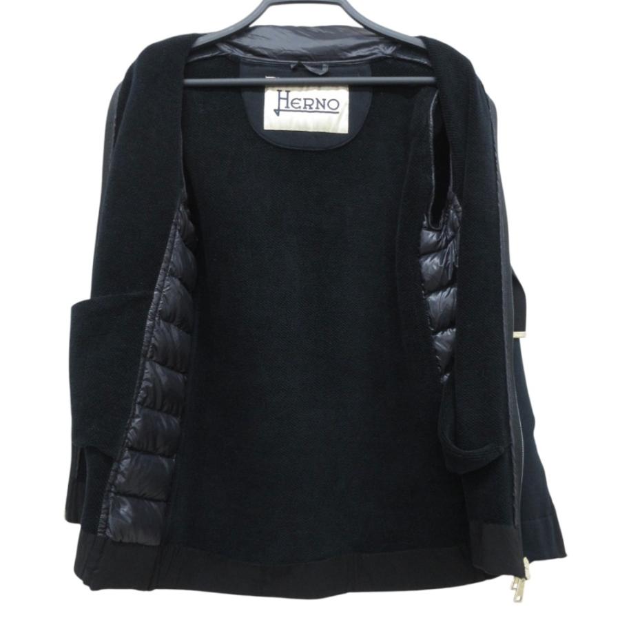 HERNO（ヘルノ） 良品 ダウン スウェット コンビ ジップパーカー 38