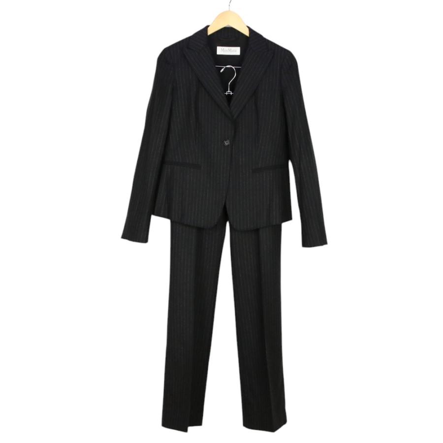 【美品】Max Mara セットアップスーツ ビジネス Max Mara（マックスマーラ） 美品 ストライプ テーラードジャケット