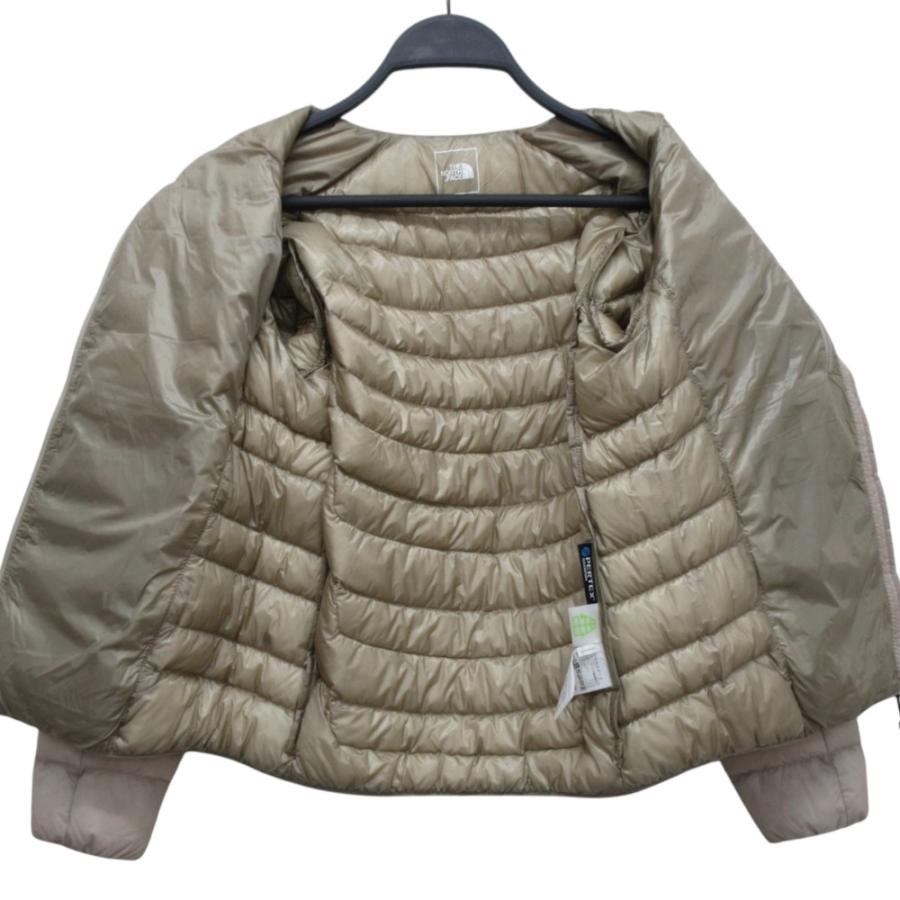 The North Face ライトダウンジャケット レディースL 中古品 THE NORTH FACE ダウンジャケット レディース 黒/ライトグリーン