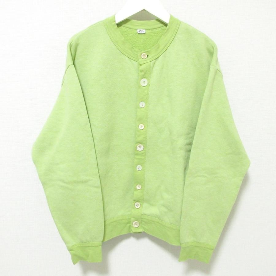 美品 45R フォーティファイブアール クルーネック US裏毛のパフカーディガン 2 グリーン レディース 古着 中古 USED 美品 45R フォーティファイブアール クルーネック US裏毛のパフ