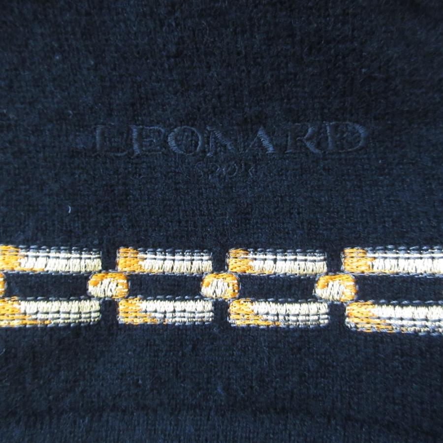 LEONARD SPORT 良品 レオナールスポーツ 刺繍 カシミヤ ニット