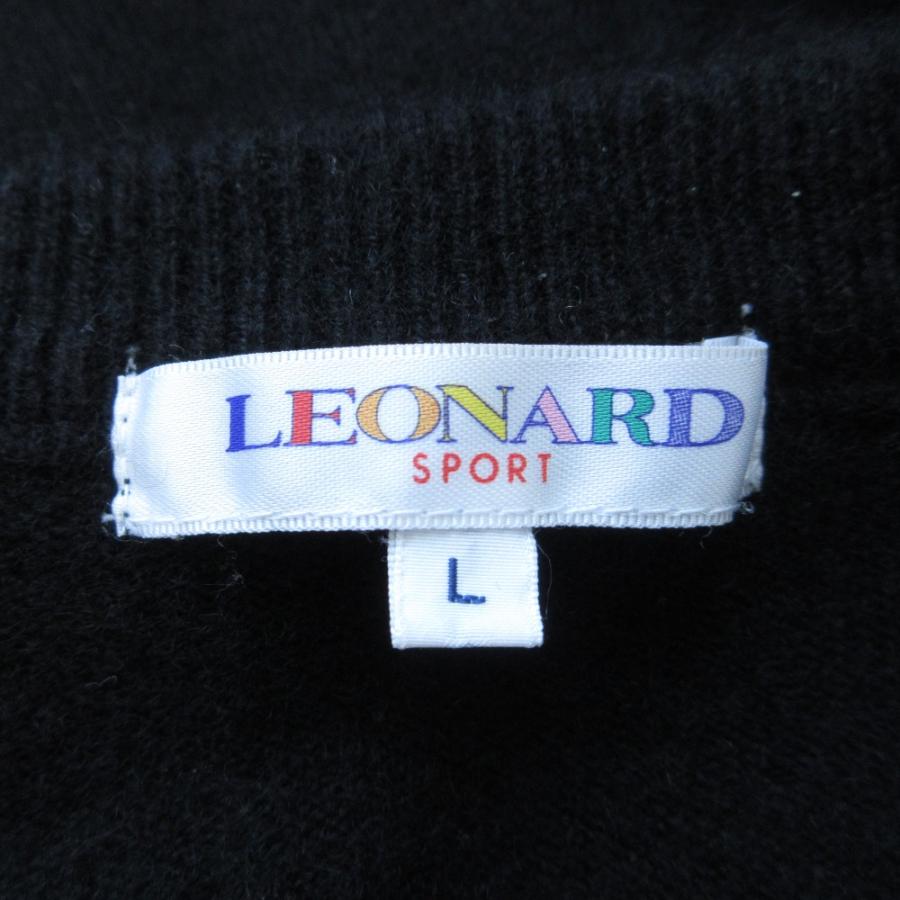LEONARD SPORT 良品 レオナールスポーツ 刺繍 カシミヤ ニット