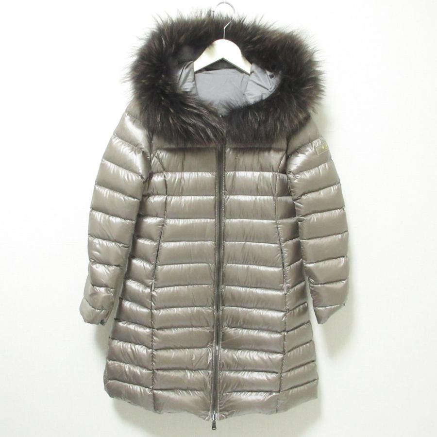 【最終価格】TATRAS タトラス ブラウンファー付リバーシブル ダウンコート TATRAS（タトラス） 良品 ISERA リバーシブル ラクーンファー