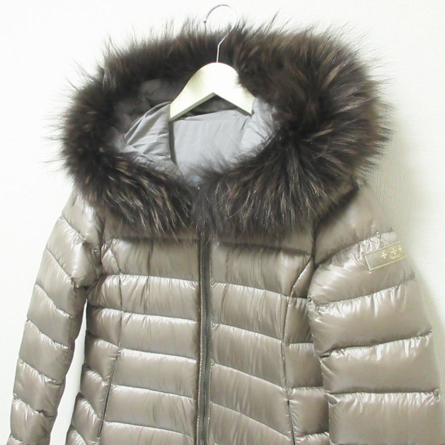 【最終価格】TATRAS タトラス ブラウンファー付リバーシブル ダウンコート TATRAS / MALE リバーシブルダウンポンチョ（ダウンジャケット/コート