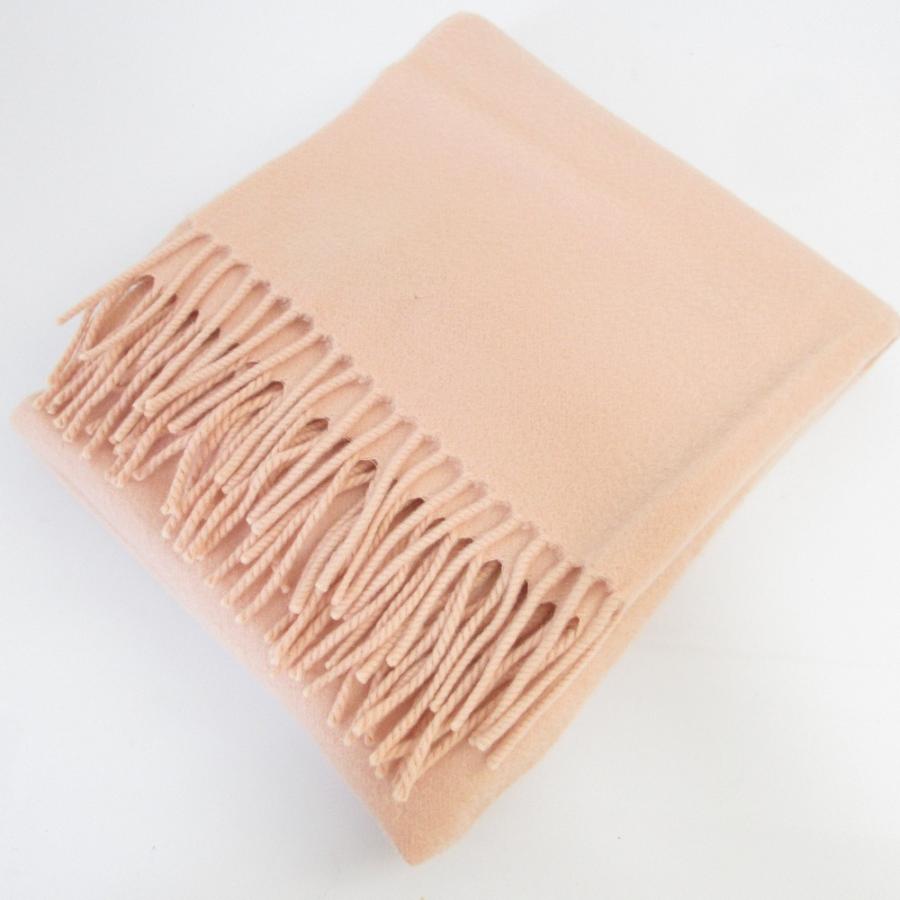 Loro Piana 良品 ロロピアーナ カシミヤ100％ フリンジマフラー ピンク  