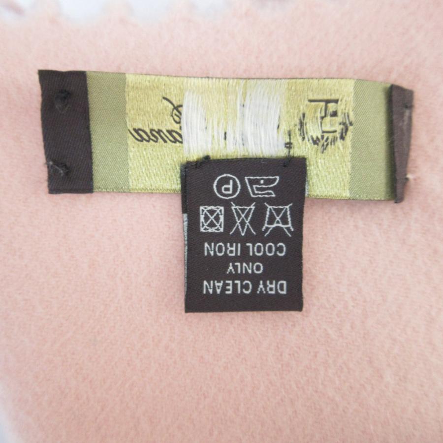 Loro Piana 良品 ロロピアーナ カシミヤ100％ フリンジマフラー ピンク  