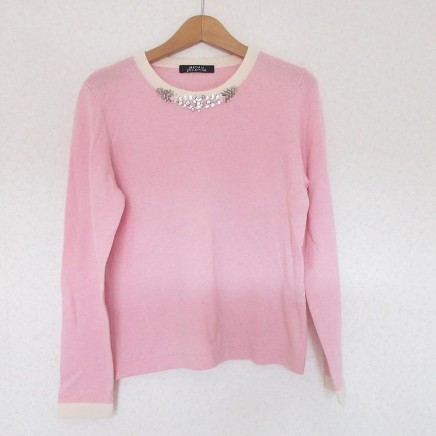 MADAM JOCONDE 美品 マダムジョコンダ ビジュー付き カシミヤ