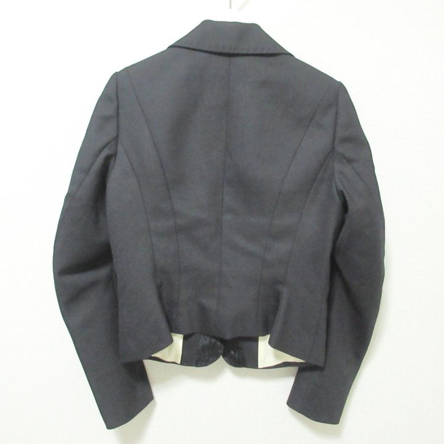 Share Spirit - 良品 Share Spirit シェアースピリット 異素材ミックス ウール テーラードジャケット 38 ブラック レディース 古着 中古 USED SHARE SPIRIT 良品 Share Spirit シェアースピリット 異素材