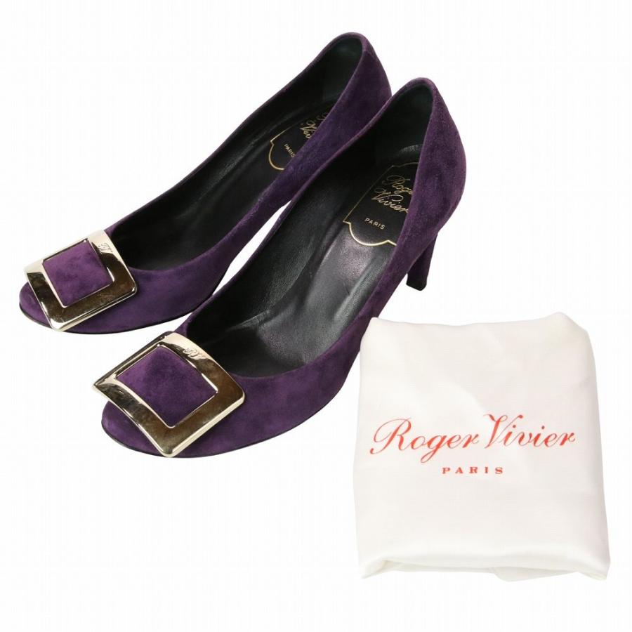 Roger Vivier ロジェ ヴィヴィエ スクエアトウ スウェードパンプス