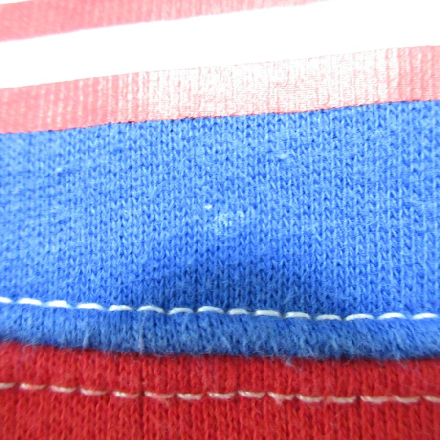 POLO RALPH LAUREN - 美品 Polo Ralph Lauren ポロラルフローレン 長袖 スウェット オーバーサイズ ワイドパーカー M レッド ブルー レディース 古着 中古 USED POLO RALPH LAUREN（ポロ・ラルフローレン） 美品 長袖 スウェット