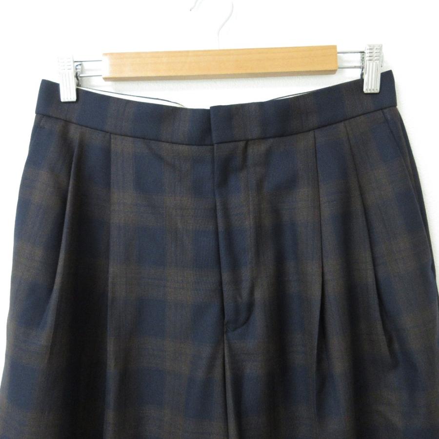 DRAWER（ドゥロワー） 美品 ツータック ワイドチェックパンツ 6514-236
