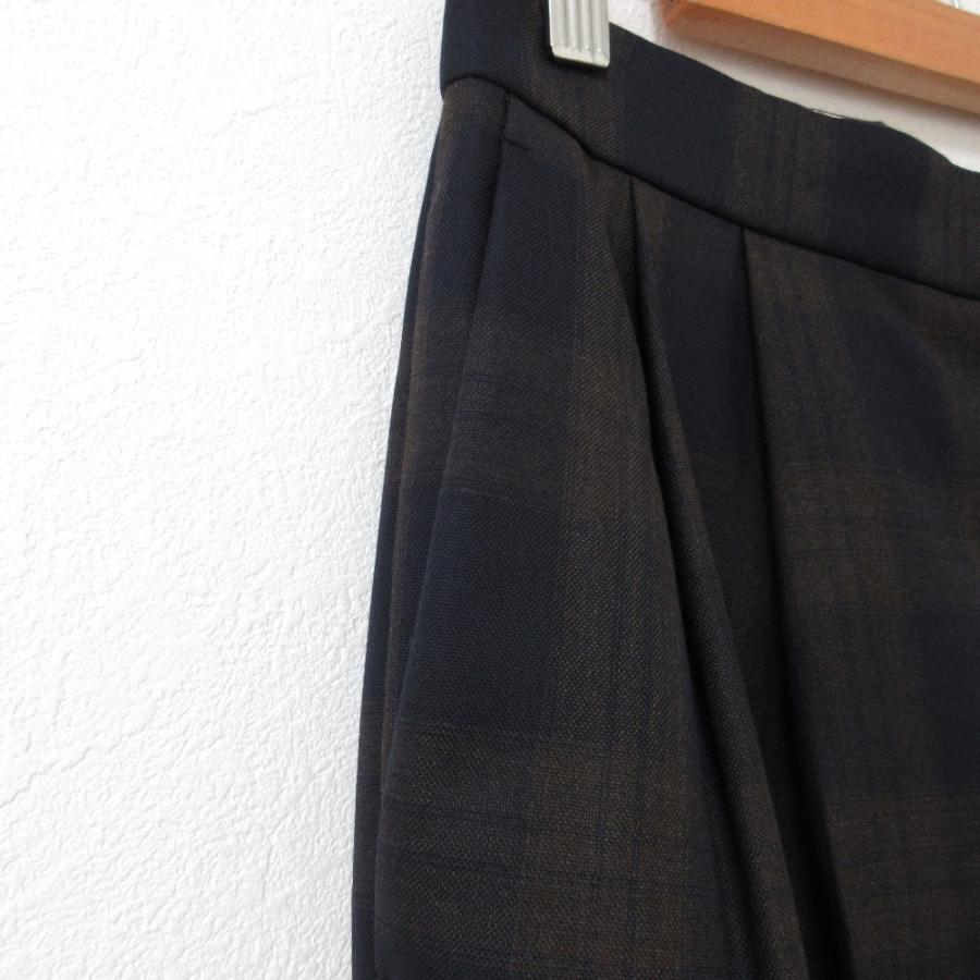 DRAWER（ドゥロワー） 美品 ツータック ワイドチェックパンツ 6514-236
