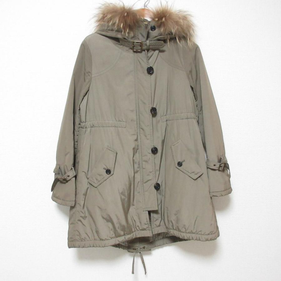 バーバリーブルーレーベル❣️モッズコート　40　カーキ　バーバリーチェック Burberry Blue label モッズコート 40 BURBERRY BLUE LABEL 良品