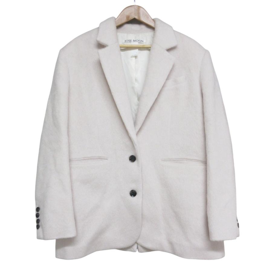 美品 24AW JOSE MOON ジョゼムーン MOHAIR SHAGGY JACKET モヘアシャギー ジャケット コート 1724500546 サイズ36 オフホワイト レディース 古着 中古 USED 美品 24AW JOSE MOON ジョゼムーン MOHAIR SHAGGY JACKET モヘア