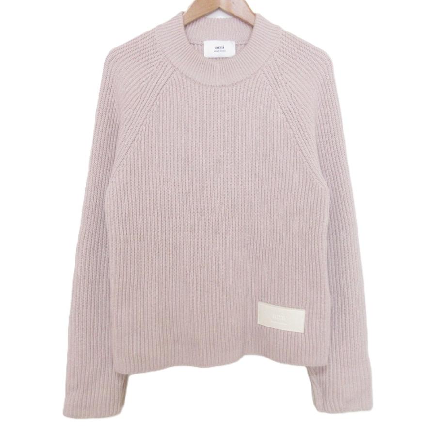 美品 AMI PARIS アミパリス ラベル クルーネック ニット セーター