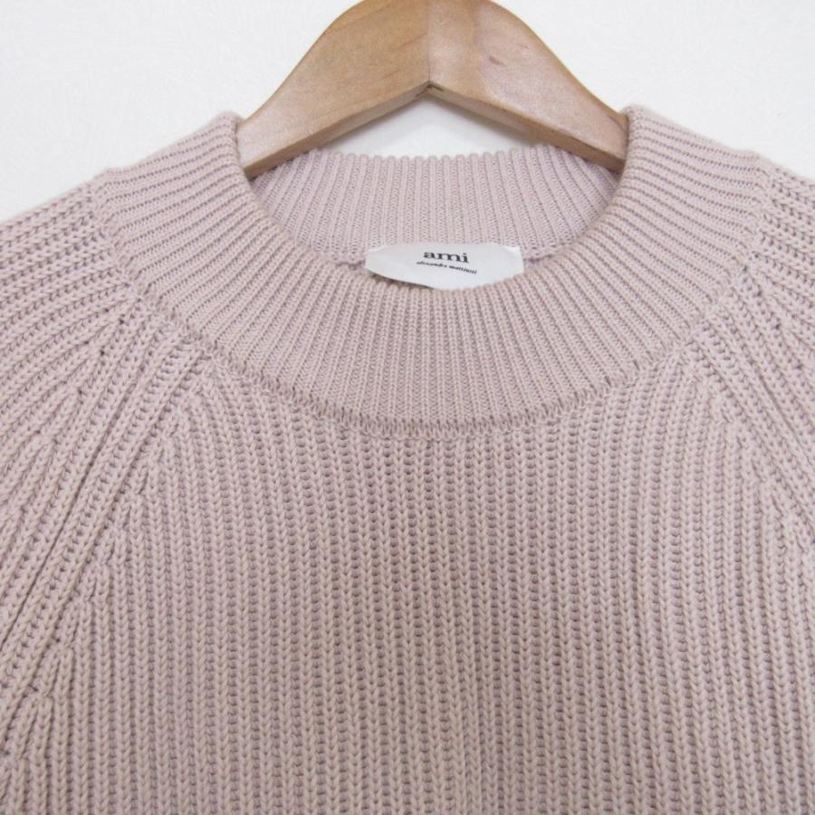 美品 AMI PARIS アミパリス ラベル クルーネック ニット セーター