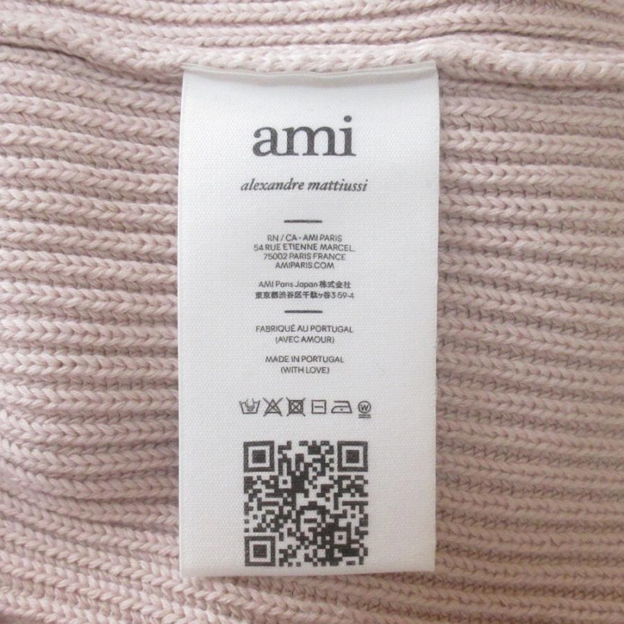 美品 AMI PARIS アミパリス ラベル クルーネック ニット