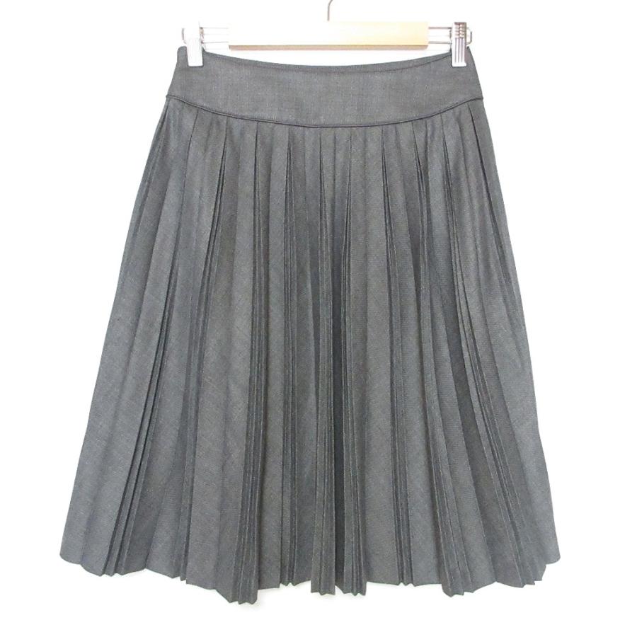 美品 BURBERRY バーバリー プリーツスカート グレー 灰色 BURBERRY